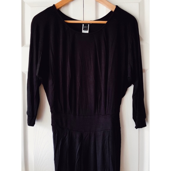 MNG Mango casual sportswear black jersey dress S - Picture 3 of 5